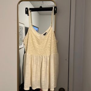 Light yellow baby doll tank